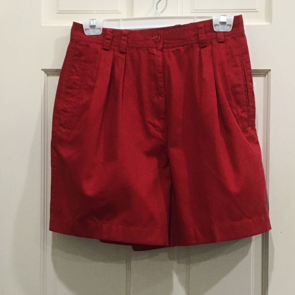 First Issue red cotton shorts